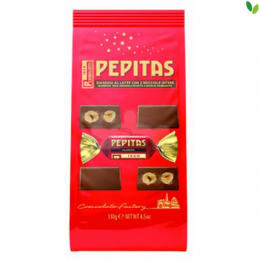 Pernigotti Pepitas Milk Chocolate with Hazelnuts 130g
